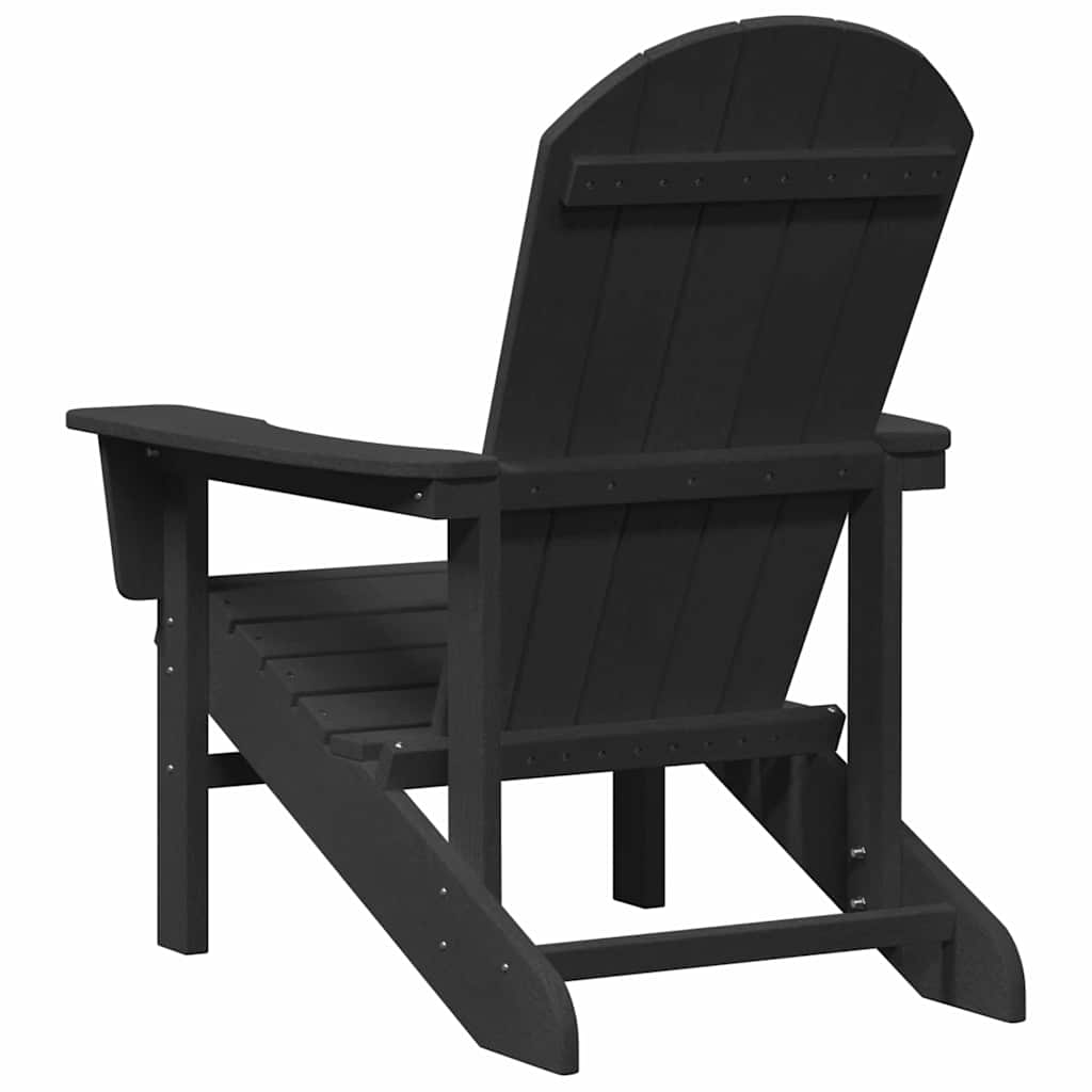 Adirondack Chair Black 74 x 82 x 92cm HDPE